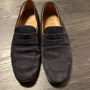 🍍HUGO BOSS SUEDE 🍍SIZE 6🍍NAVY🍍